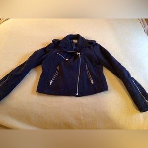 Gap Navy Wool Short Jacket with Nylon Lining.